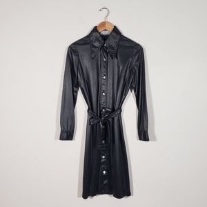 Vintage 70s Dagger Collar Dress